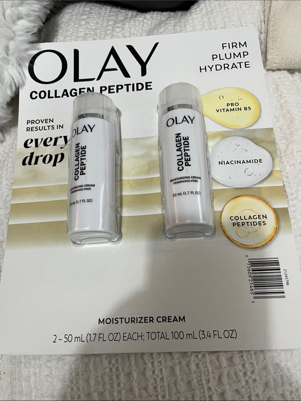 OLAY Collagen Peptide Moisturizer Cream Duo - White